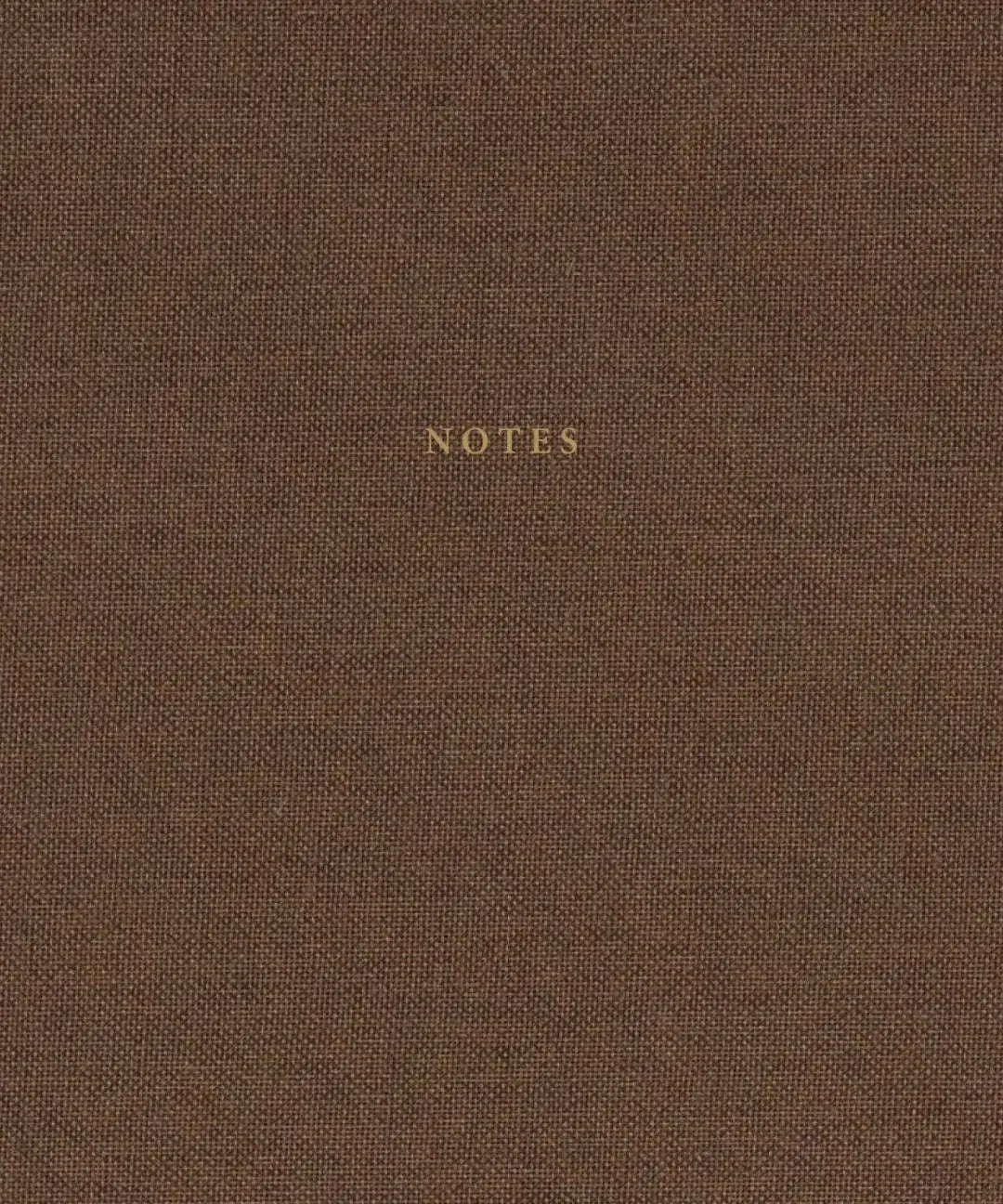 Notizbuch aus braunem Leinen und Gold