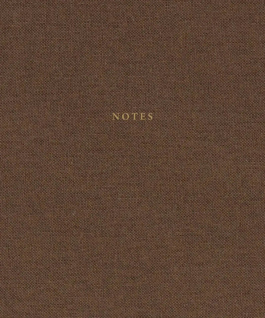 Notizbuch aus braunem Leinen und Gold