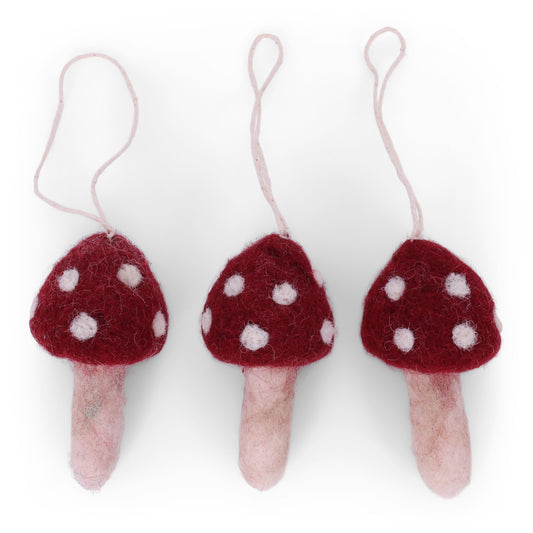 Naturbelassene rote Pilze 3 er Set