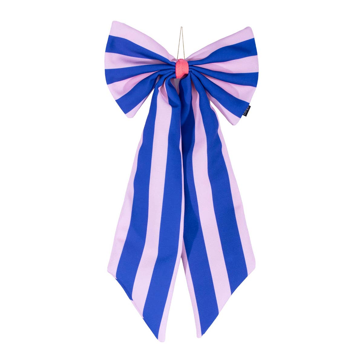 Schleife Canvas rosa/blau breit gestreift