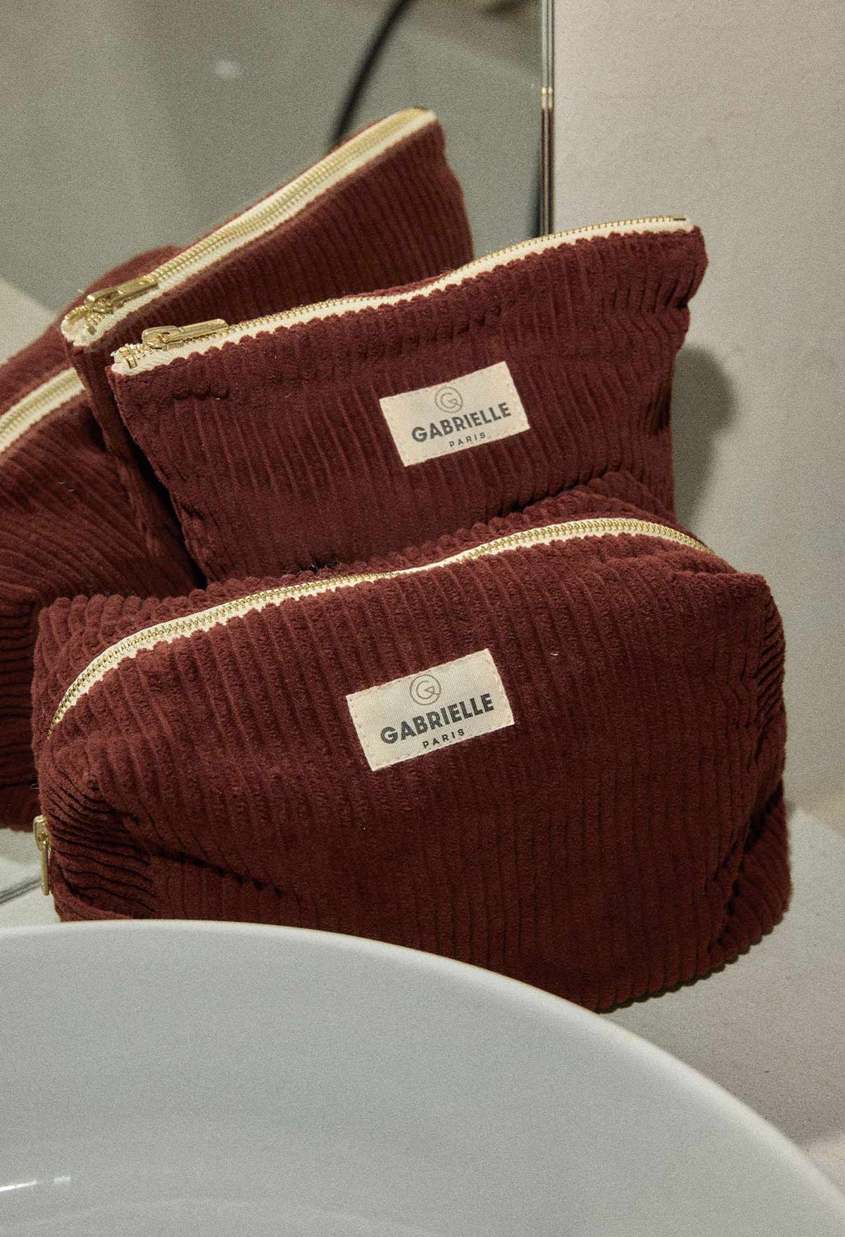 Jaspe Samt-Kosmetiktasche