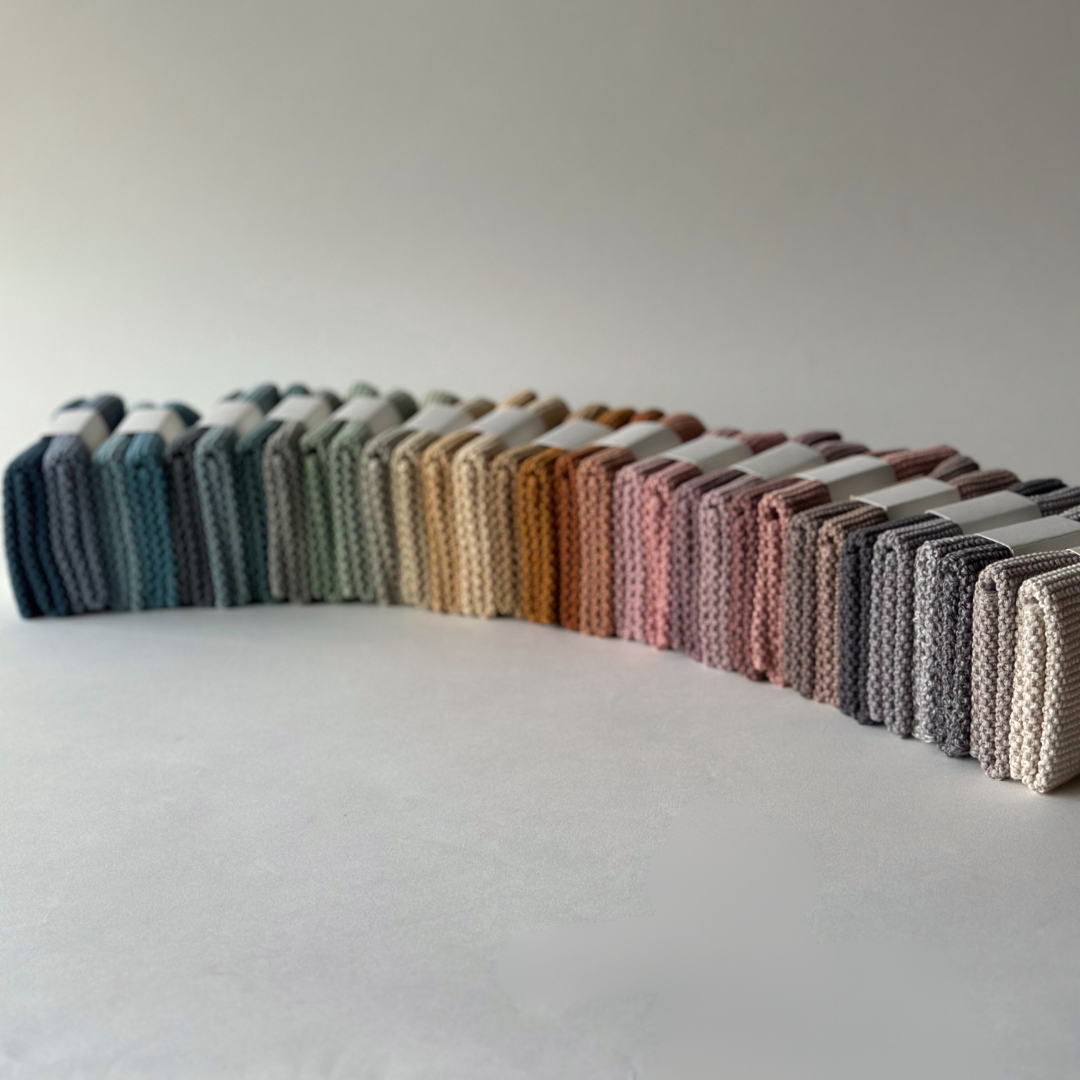 Geschirrtücher - Bio-Baumwolle - 2er-Set - Gestrickt in Lorbeergrün
