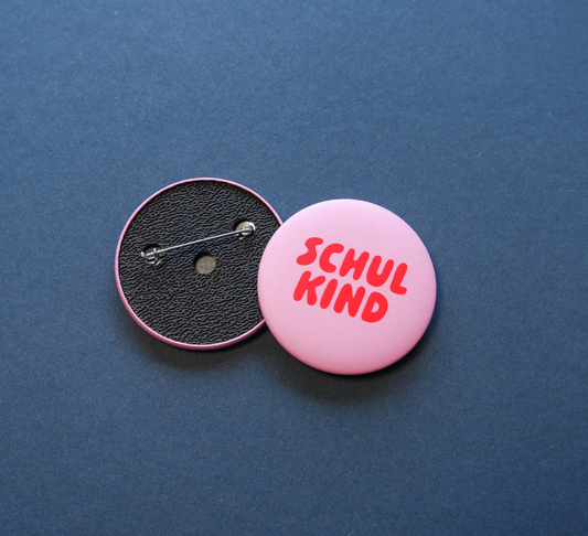Button "Schulkind rosa"