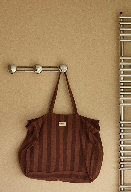 Baumwoll-Wochenendtasche mit Saint‑Honoré‑Streifen