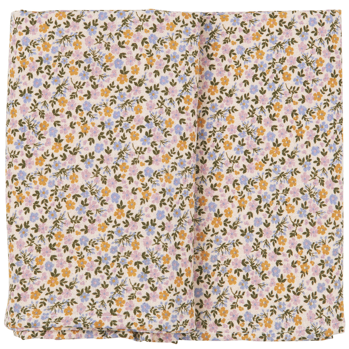 Tischdecke Line quadratisch m/multifarbigen kleinen Blumen