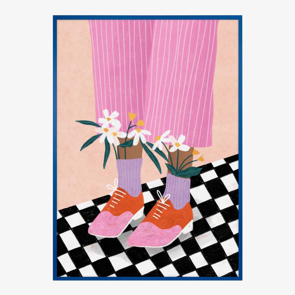 Florale Oxford-Schuhe Kunstdruck - Verspielte Mode