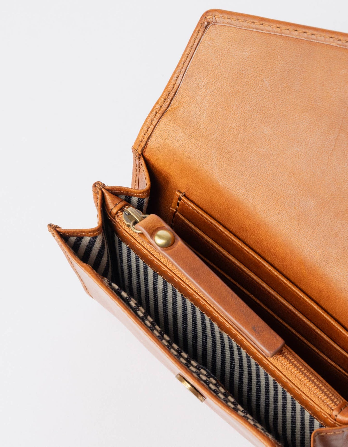 Leder Jo's Geldbörse - Klassisches Cognac-Leder