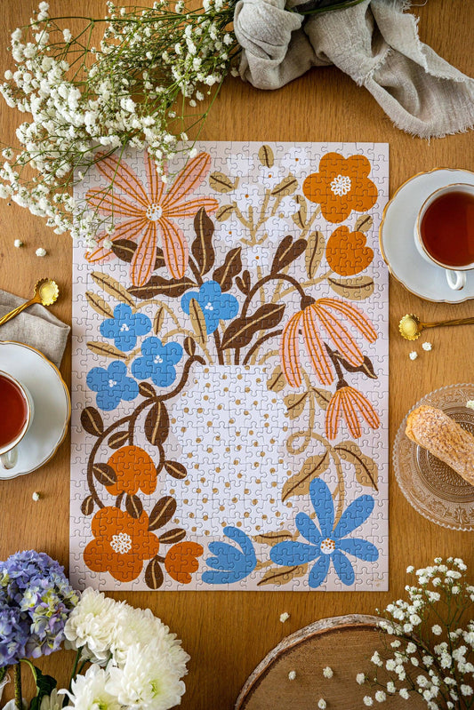 Myosotis- & Kapuzinerkresse-Puzzle mit 500 Teilen