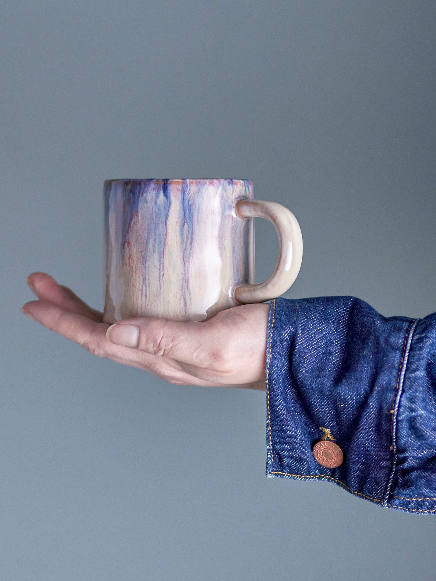 Amalia Tasse, Blau, Steingut