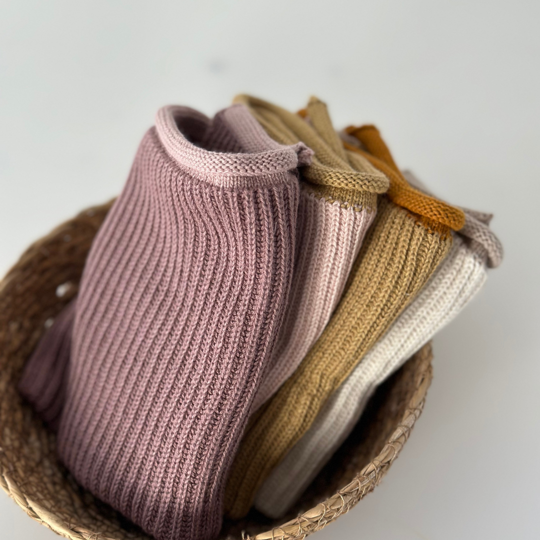 Geschirrtuch - Bio-Baumwolle - Gestrickt - Welle - Honig