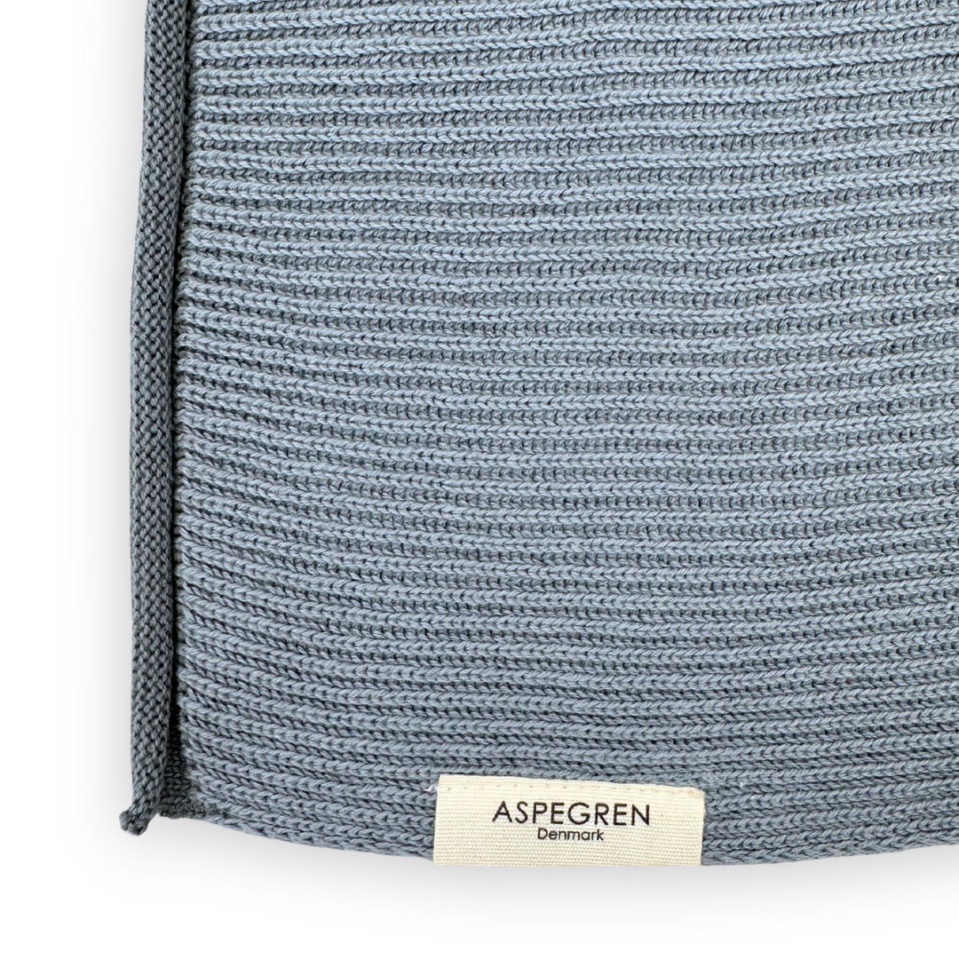 Geschirrtuch - Bio-Baumwolle - Gestrickt - Wellenmuster - Blassblau