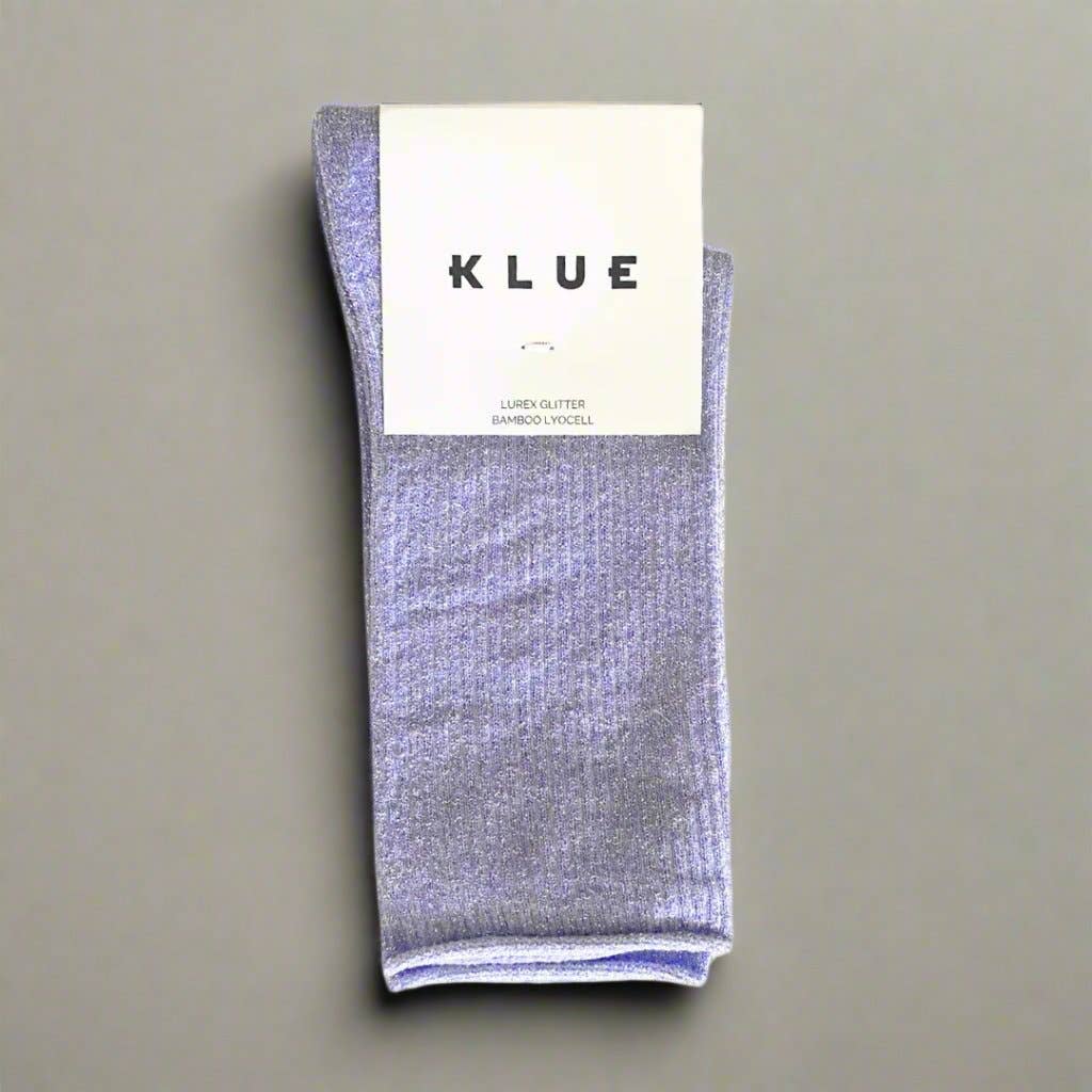KLUE Glitter-Lurex-Socken aus umweltfreundlichem Lyocell | Flieder