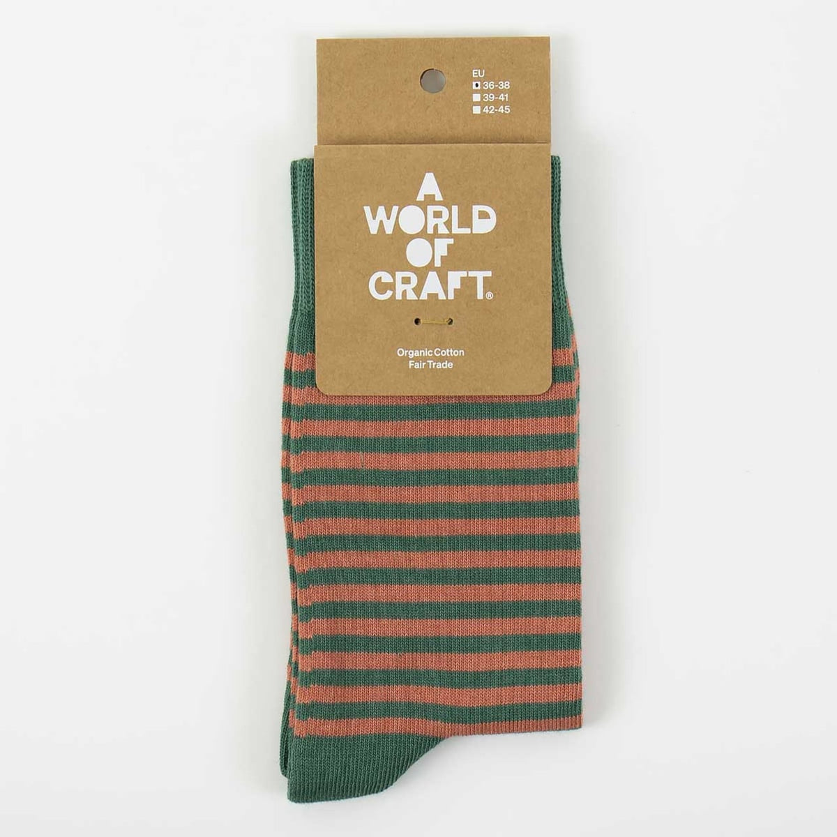 AWOC-Socken, Grün/Aprikose