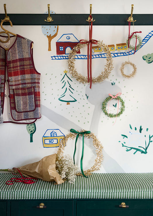 Beaded Ornament Wreath Ø18cm Mio Emerald