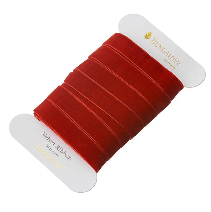 Ribbon Velvet 16mm Scarlet