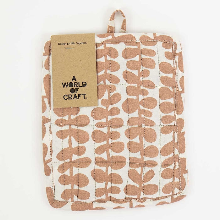 FOLIAGE Topflappen, rosa/offwhite