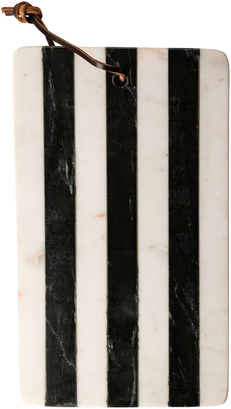 Hackbrett, Marmor, schwarz & weiß, 30x18,5cm