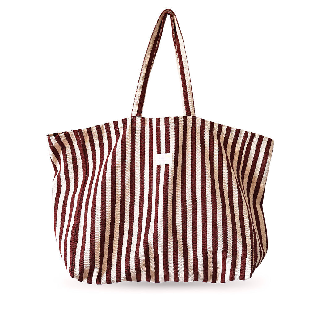 Baumwolltasche *Stripes Maroon*