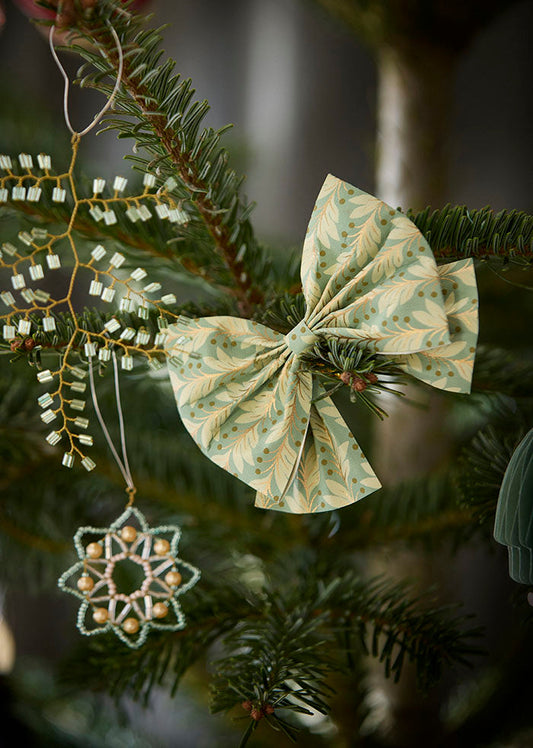 Paper Bow Naya 12cm Sage/Gold S/2pcs