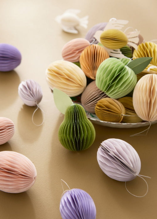 Papiereier, Flieder, Wirbelmuster, 2er-Pack