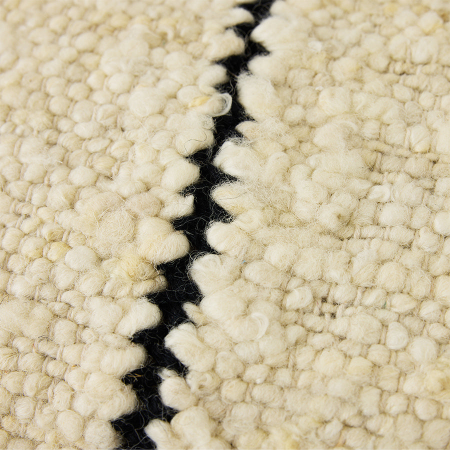 Kissen aus Naturwolle, gestreift (50 x 30 cm)