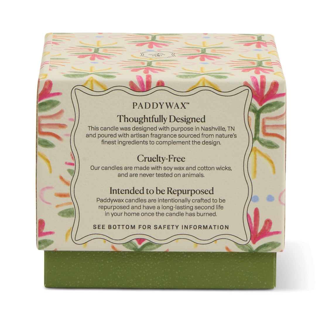 Tulpenförmige Kerze im Glas (155 g / 5,5 oz), Violett und Grün – Duftrichtung: Bronzed Gardenia