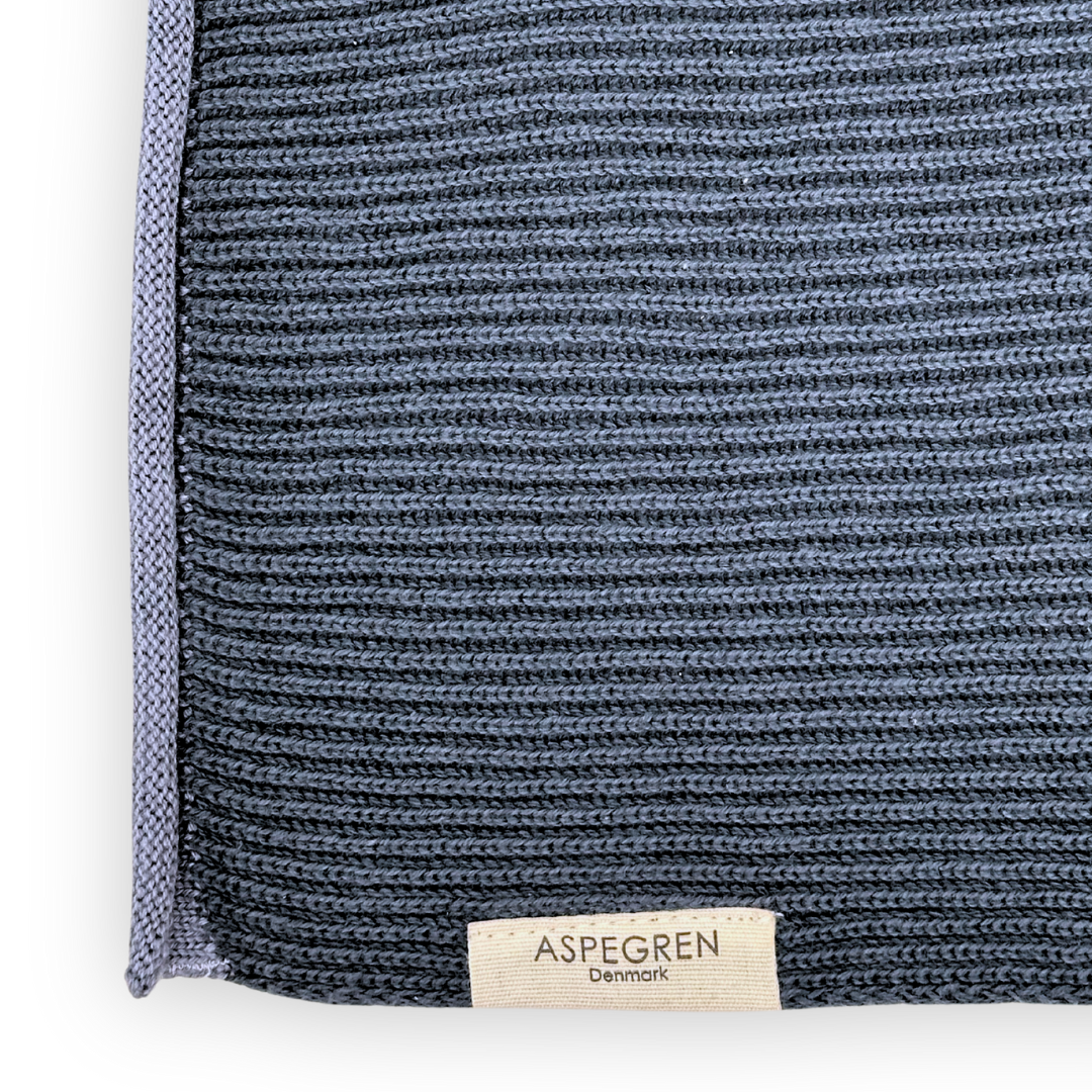 Spültuch - Bio-Baumwolle - Gestrickt - Wellenmuster - Marineblau