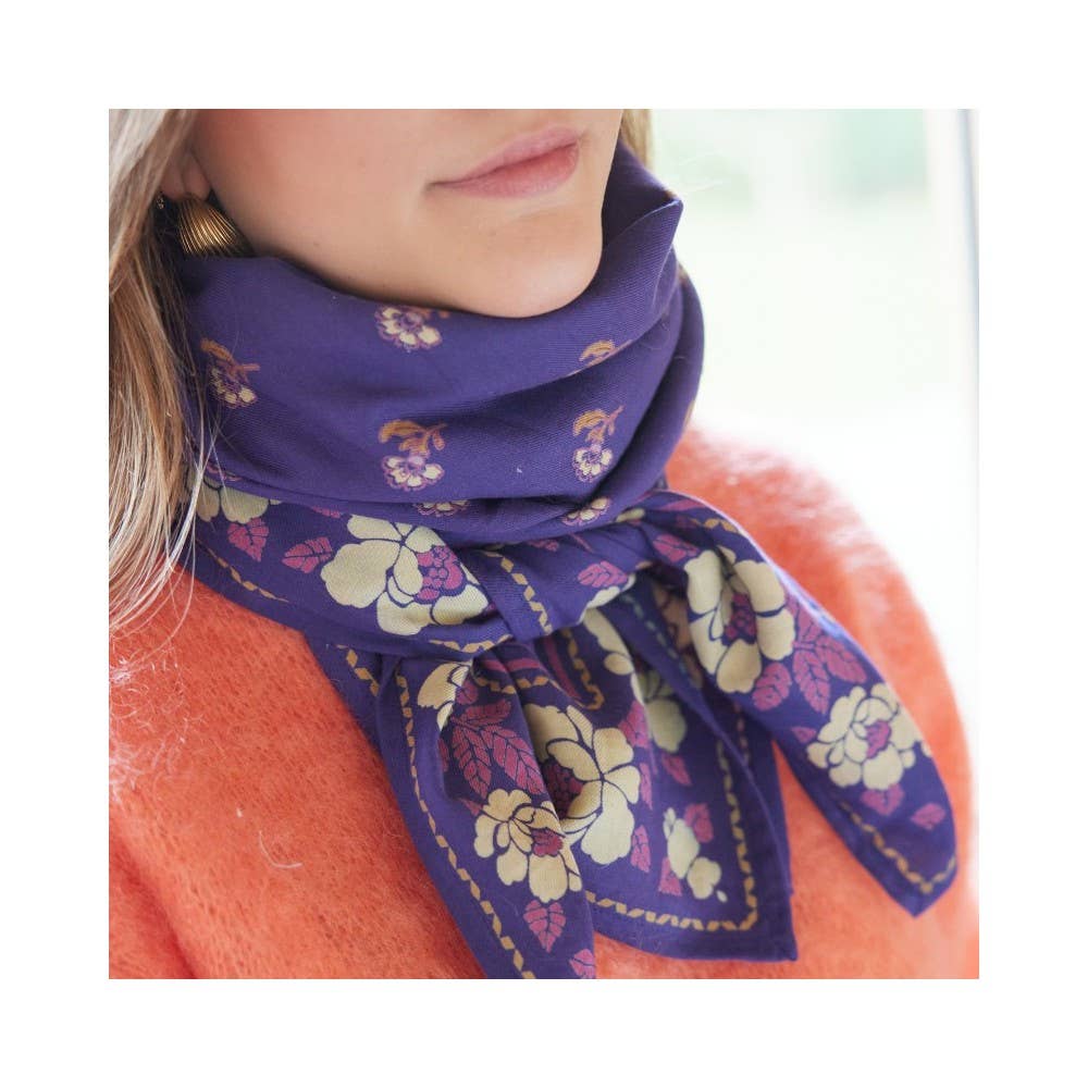 Indischer Schal „Only Indigo Violin“