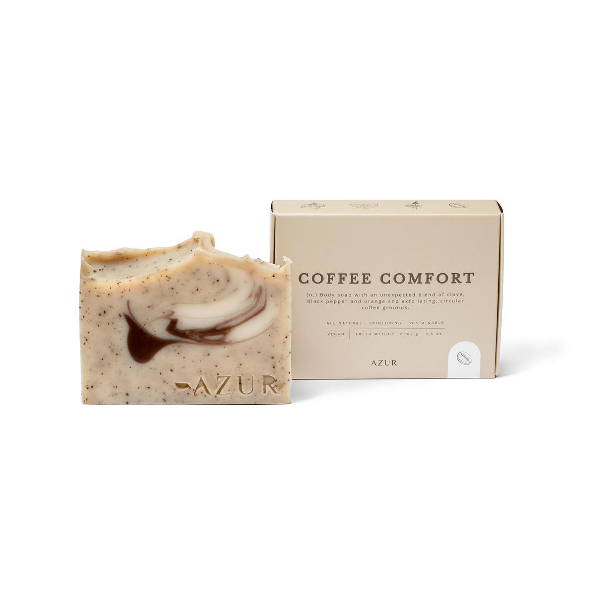 COFFEE COMFORT | Peeling-Seifenriegel | Naturseife