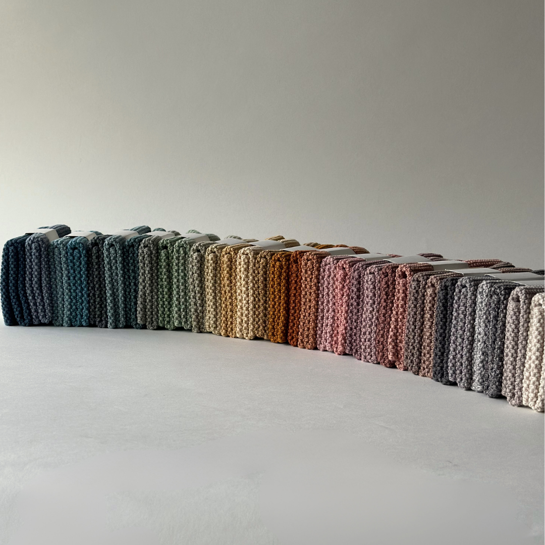 Geschirrtücher aus Bio-Baumwolle, 2er-Set, gestrickt, Aqua