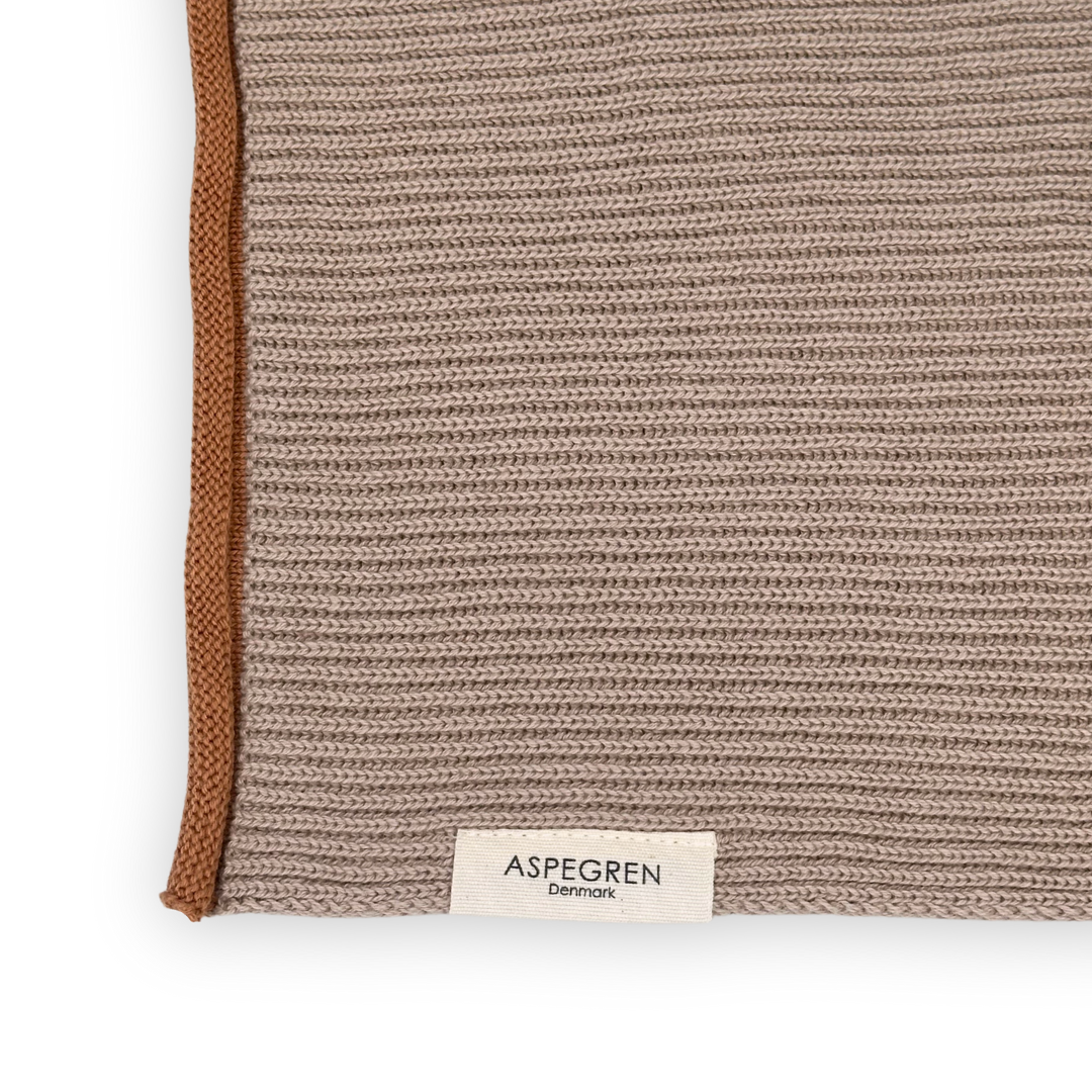 Geschirrtuch aus 100 % Bio-Baumwolle – gerippt, Shell-Design, gestrickt
