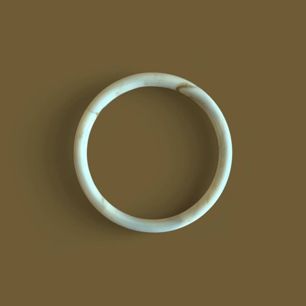 Ecru Schilfrohr Armreif PM - Celluloseacetat