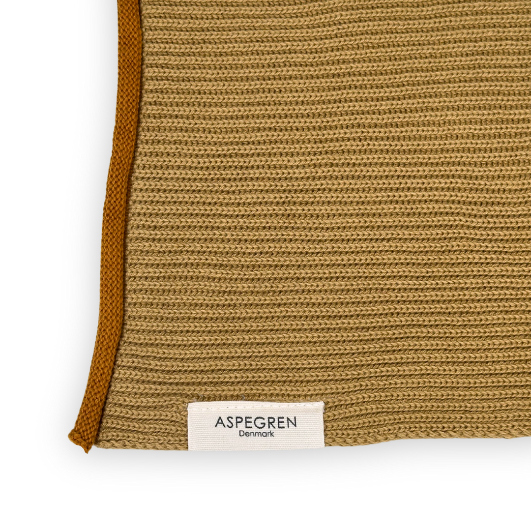 Geschirrtuch - Bio-Baumwolle - Gestrickt - Welle - Honig