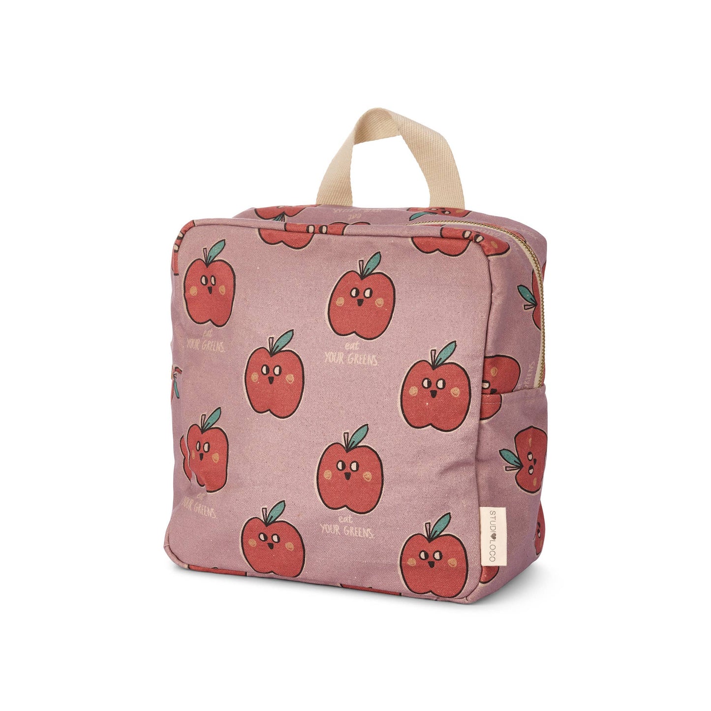 Wasserdichter Rucksack aus Baumwollcanvas apple