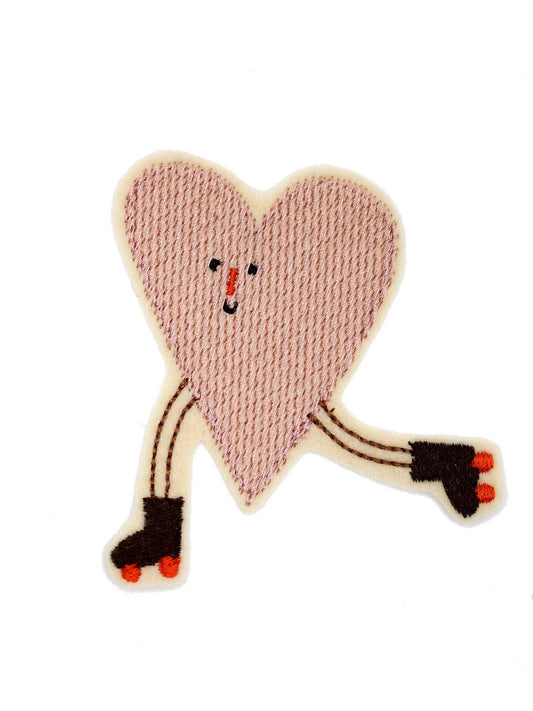 Aufnäher "Rollschuh Herz gefüllt" | Bügelflicken