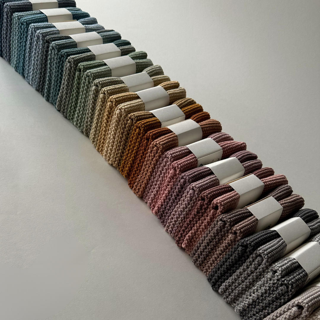 Geschirrtücher aus Bio-Baumwolle, 2er-Set, gestrickt, Senffarben