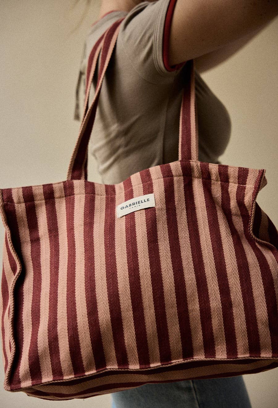 24-Stunden-Tasche aus Baumwolle Streifen Garance