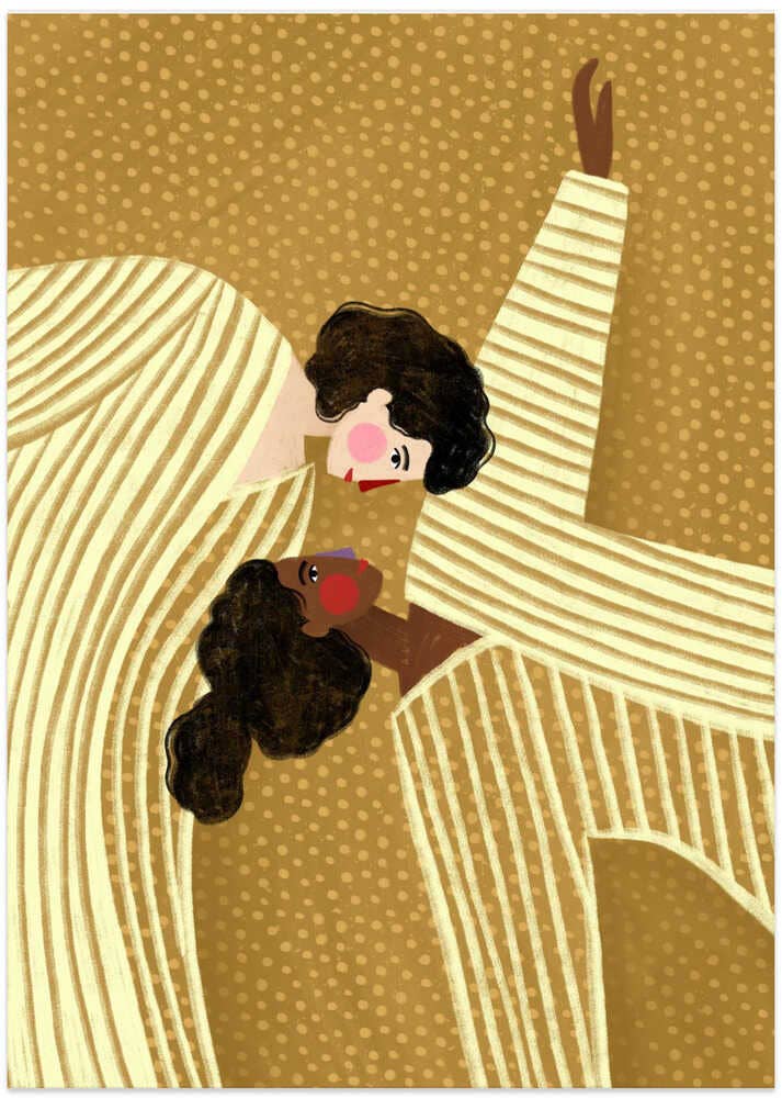 Zwei Linien Frauen Bild