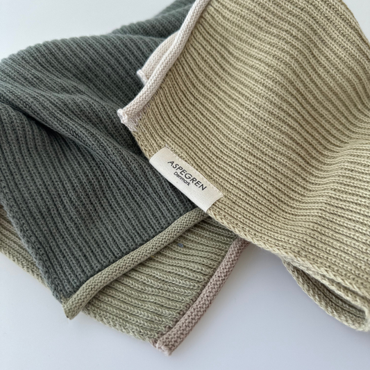 Geschirrtuch - Bio-Baumwolle - Gestrickt - Welle - Seegras