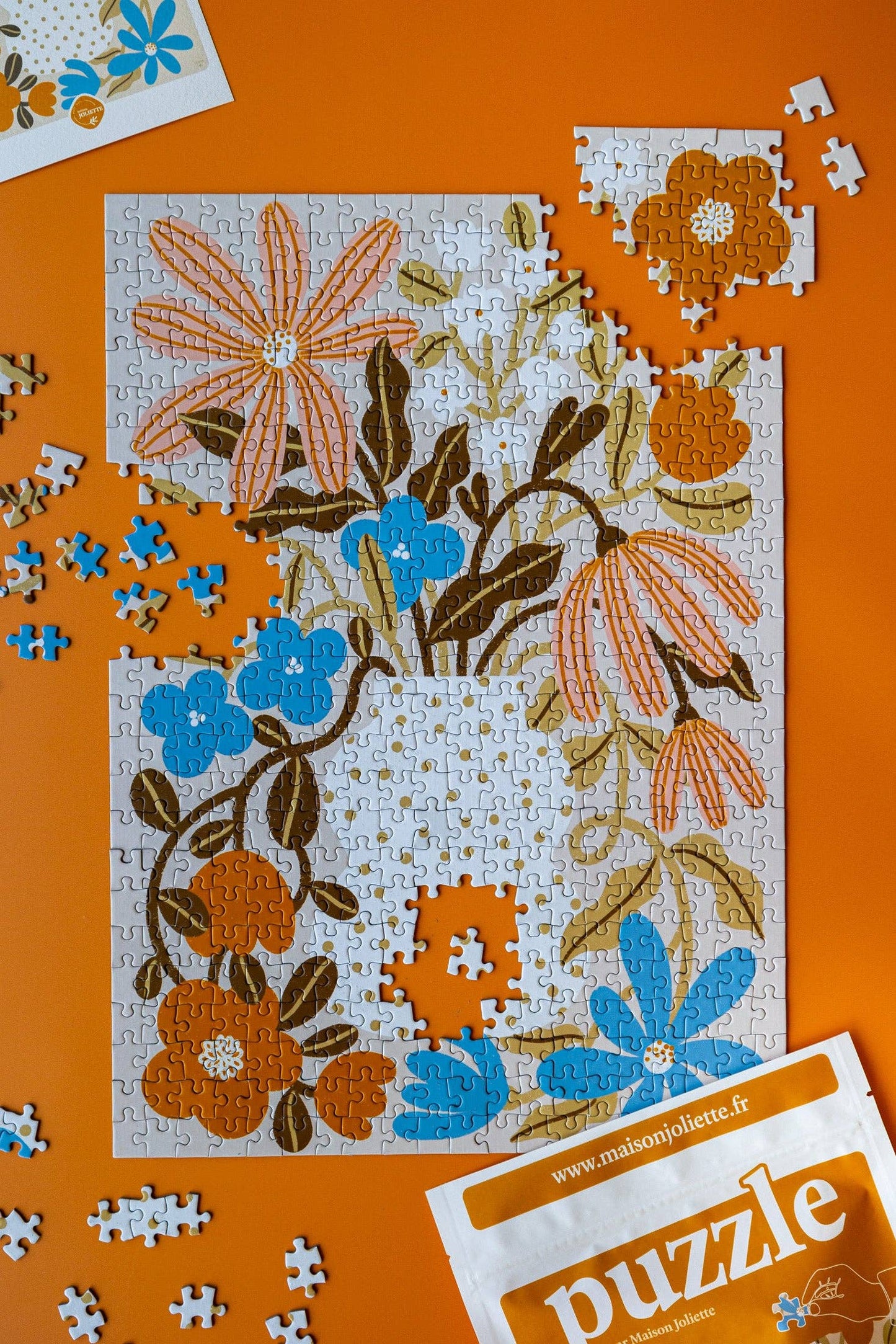 Myosotis- & Kapuzinerkresse-Puzzle mit 500 Teilen