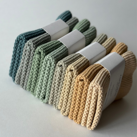 Spüllappen aus Bio-Baumwolle, 2er-Set, gestrickt, Mint