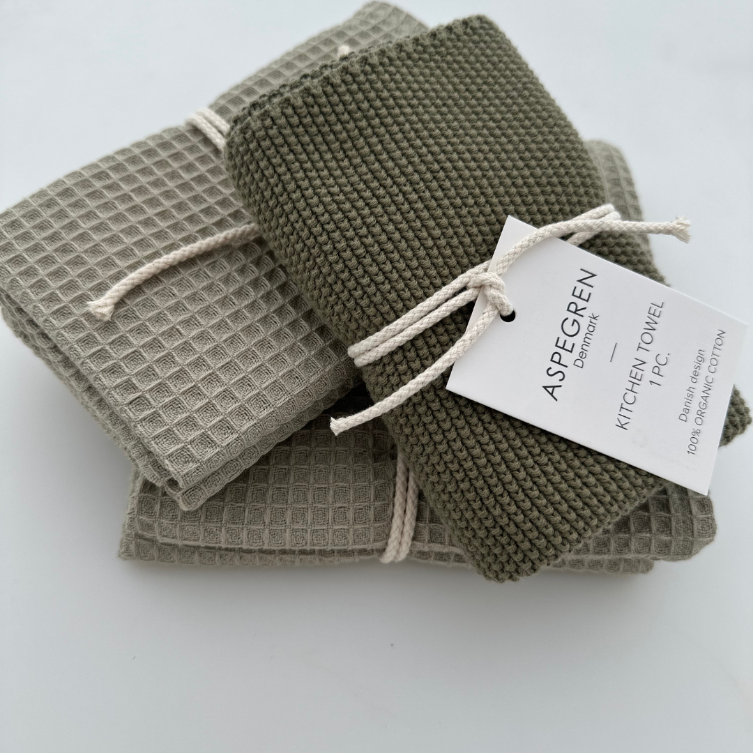 Geschirrtücher aus Bio-Baumwolle – Set mit 2 Stück – Nord – Green Tea