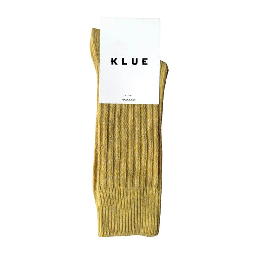 KLUE Seide und Wolle DUST STAR Socken | Senf