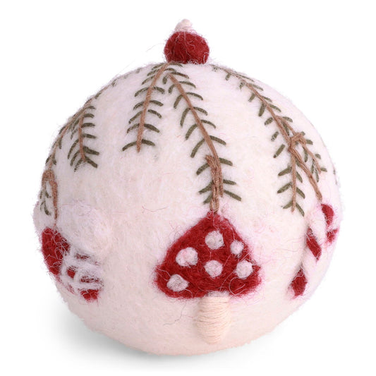 Weihnachtskugel – Weiß mit Ornamenten