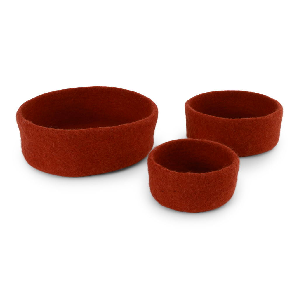Schalen – rostrot – 3er-Set
