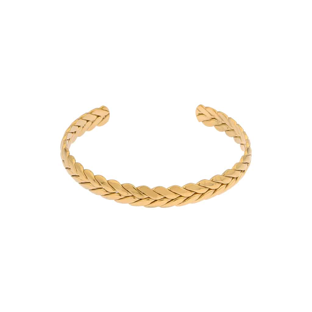 Geflochtener Armreif in Gold