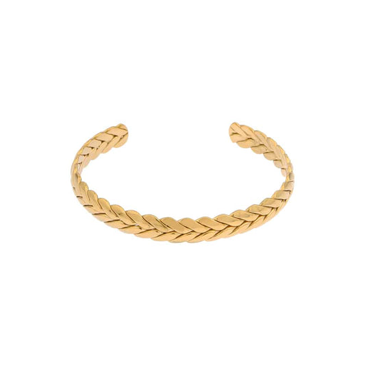 Geflochtener Armreif in Gold