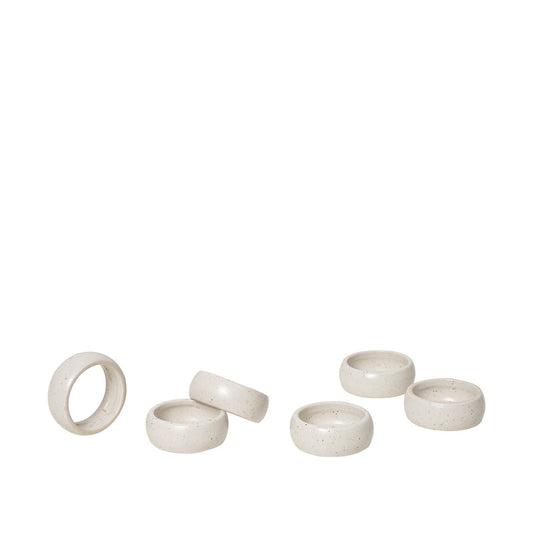 Nordic Vanilla Serviettenring Set von 6 Stück
