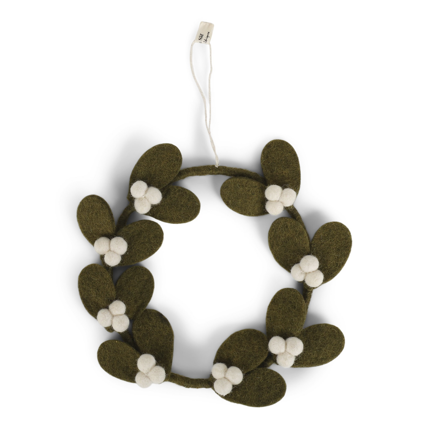 Mistletoe Wreath Dark Green - Small w/Hanger
