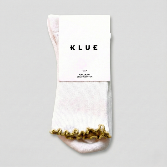 KLUE Bio-Baumwollsocken mit Rüschen | Gold